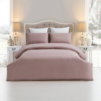 Пододеяльник Arya Полосатый Сатин 160X220 Otel Темно-бежевый