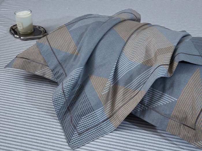 Комплект с летним одеялом полуторный из печатного сатина 160х220 см, 2167-OSPS