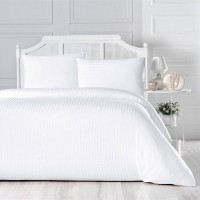 Простыни Arya Полосатый Сатин 180X240 Otel Белый